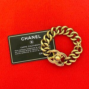 95A Chanel Vintage Coco Mark Chain Bracelet Bangle Accessory